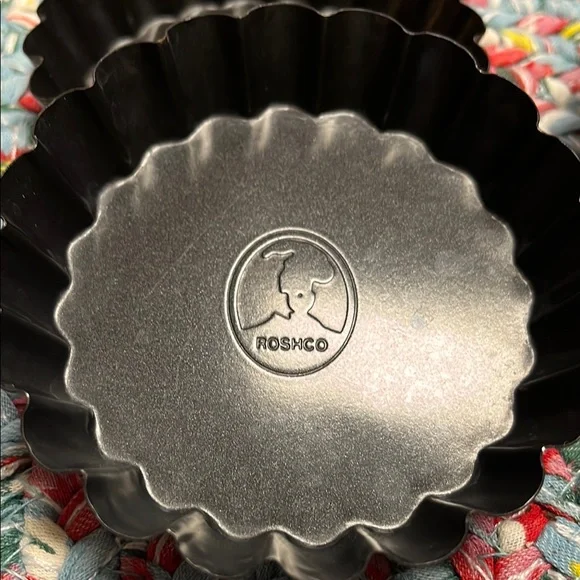 Roshco Black Tart Pan Set of 6 - Picture 3 of 6